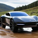 Home 9 RC카의 신기술 적용 사례 - **Prompt 1: The Apex of Control and Durability**
"A sleek, futuristic remote-control car, made o...